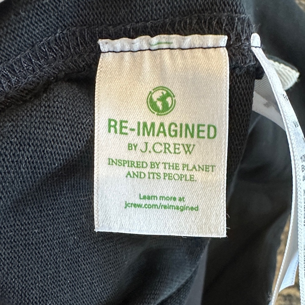 J. Crew Black Half Zip Rugby Pull Over 100% Cotton - Picture 7 of 9